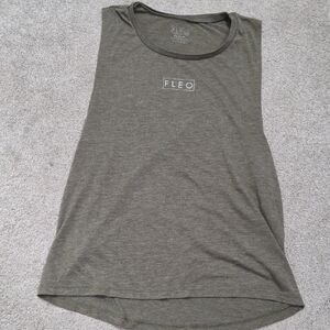 Fleo Heather Green Flowy Full-length Tank